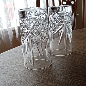 Elegant Clear Crystal Glasses Set